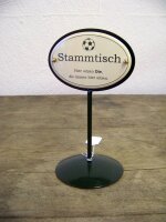 Emaille Tischständer Stammtisch Fußball