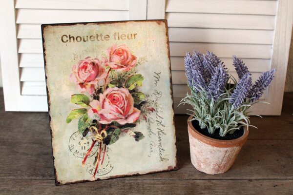 Blechschild Rosen