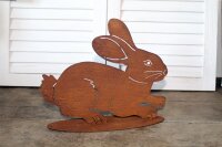 Edelrost Hase hoppelnd