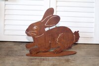 Edelrost Hase hoppelnd