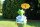 Gartenfigur Frosch Heinz mit Schirm