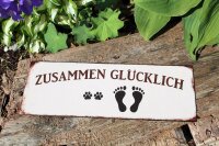 Dekoschild Zusammen glücklich