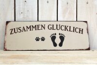 Dekoschild Zusammen glücklich