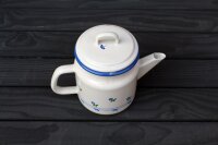 Emaille Teekanne Blümchen 1 ltr