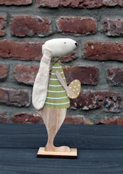 Osterhase mit Osterei Holz