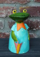 Zaunhocker Frau Frosch Schirm
