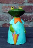 Zaunhocker Frau Frosch Schirm