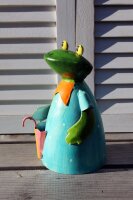 Zaunhocker Frau Frosch Schirm