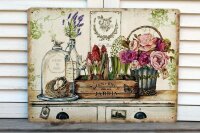 Shabby Blechschild Mon jardin