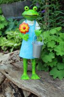 Frosch Gärtnerin mit Blume