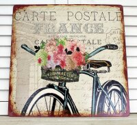 Shabby Blechschild Nostalgie Fahrrad