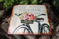 Shabby Blechschild Nostalgie Fahrrad