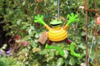 Gartenfigur Frosch hüpfend 1St sort.