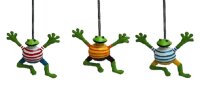 Gartenfigur Frosch hüpfend 1St sort.