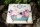 Shabby Blechschild Blumen Bad