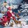 20 Servietten Weihnachtsmann mit Tieren