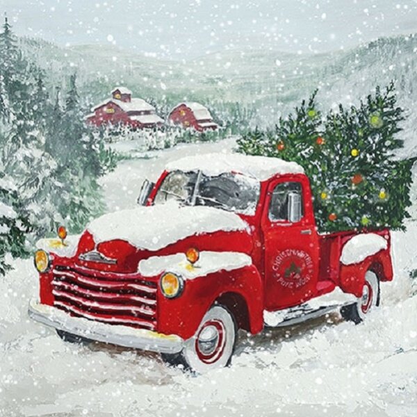 20 Servietten Christmas Truck