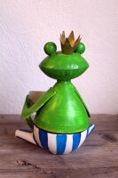 Gartenfigur Froschkönig Willkommen