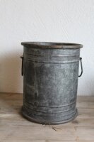 Zink Pflanztopf rund