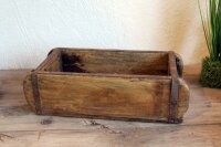 Ziegelform Holzschale mit Griffen