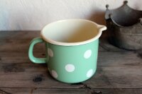 Emaille Milchtopf Mint 1 ltr