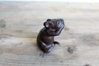 Gartenfigur Maus sitzend