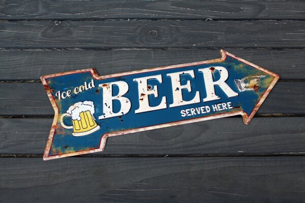 Blechschild Bier groß