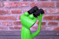 Gartenfigur Frosch Spanner Badehose blau