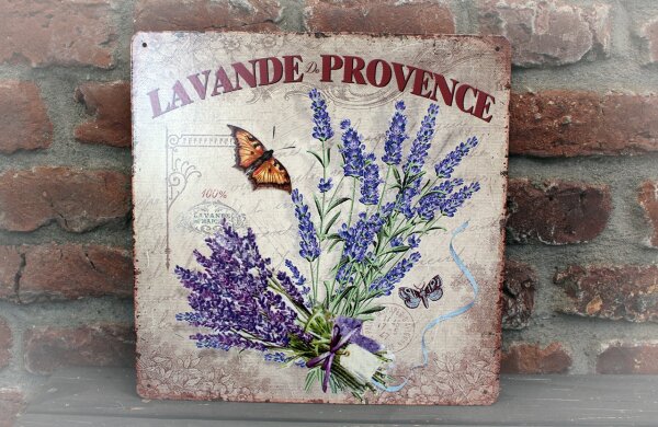 Shabby Blechschild Lavendel Provence II