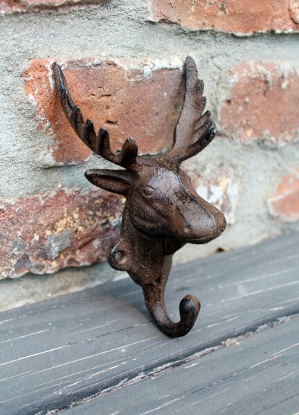 Wandhaken Elch Gusseisen