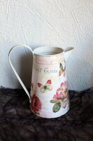 Deko Kanne Blumen und Schmetterlinge