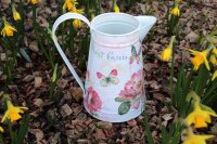 Deko Kanne Blumen und Schmetterlinge