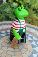 Zaunhocker Frosch Gärtner mit Fernglas
