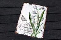 Shabby Blechschild Botanischer Garten