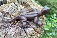 Gartenfigur Eidechse Gusseisen