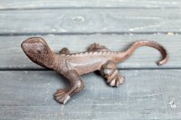 Gartenfigur Eidechse Gusseisen