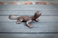 Gartenfigur Eidechse Gusseisen