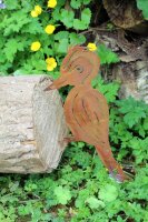Gartenfigur Specht Edelrost groß