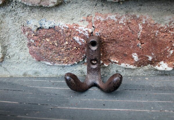 Wandhaken Doppelhaken Gusseisen klein