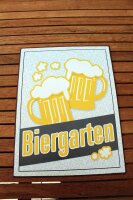 Metallschild Biergarten