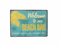 Metallschild Beach Bar
