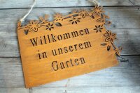 Rostschild Willkommen Garten