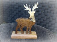Dekofigur Hirsch Alu/Holz
