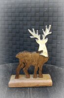 Dekofigur Hirsch Alu/Holz