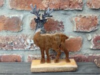 Dekofigur Hirsch Alu/Holz