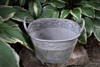 Blumentopf Metall oval