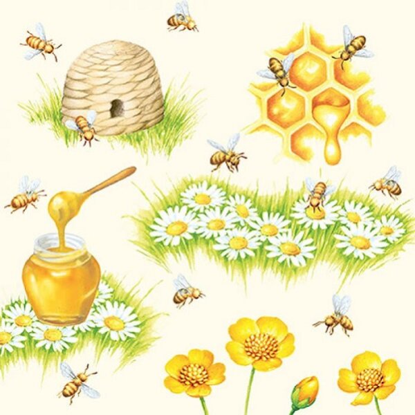 20 Servietten Bienen