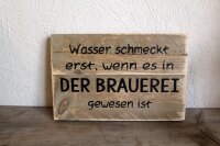 Dekoschild Holz Wasser Brauerei