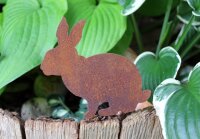 Gartenstecker Hase Edelrost