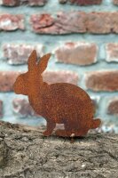 Gartenstecker Hase Edelrost